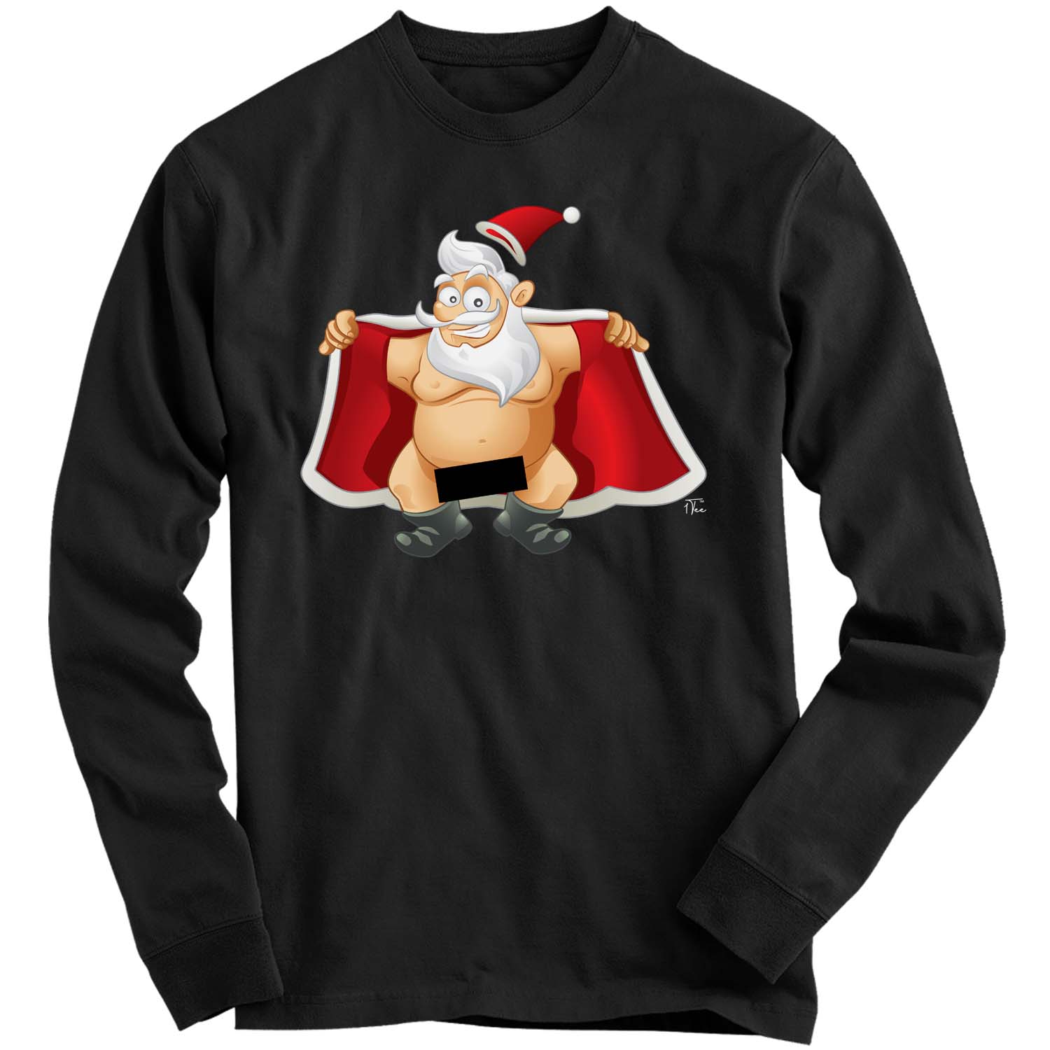 1Tee Mens Flashing Naked Christmas Santa Claus Sweatshirt Jumper eBay
