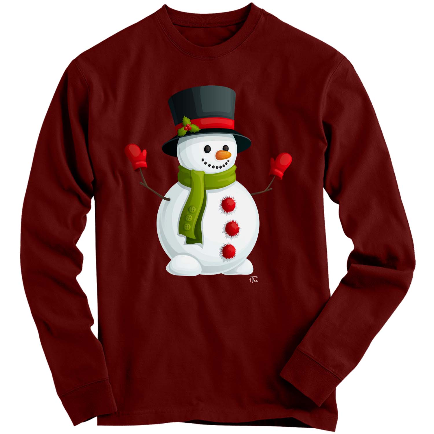 1Tee Womens Classic Snowman Christmas Sweatshirt Jumper eBay