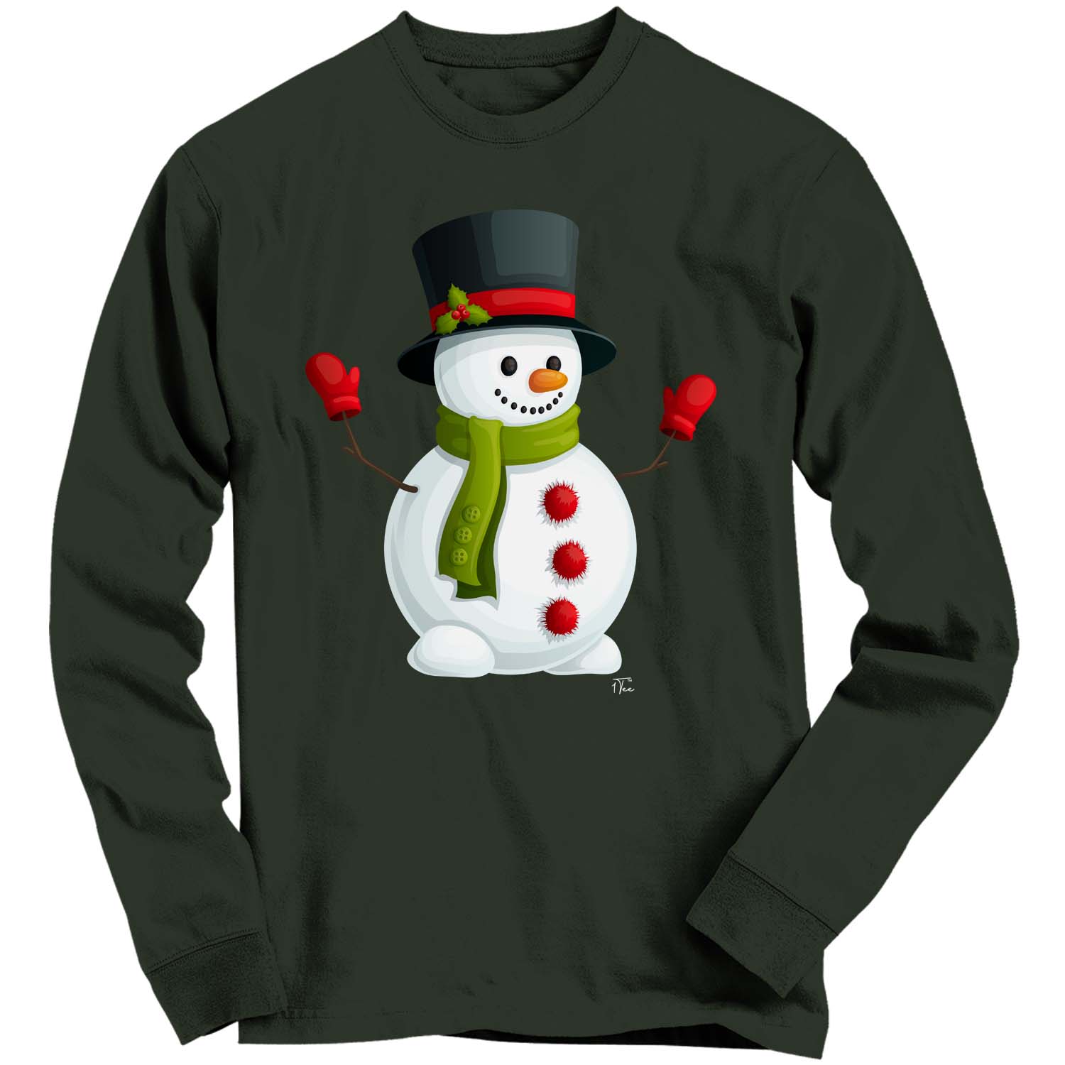 white snowman sweatshirt