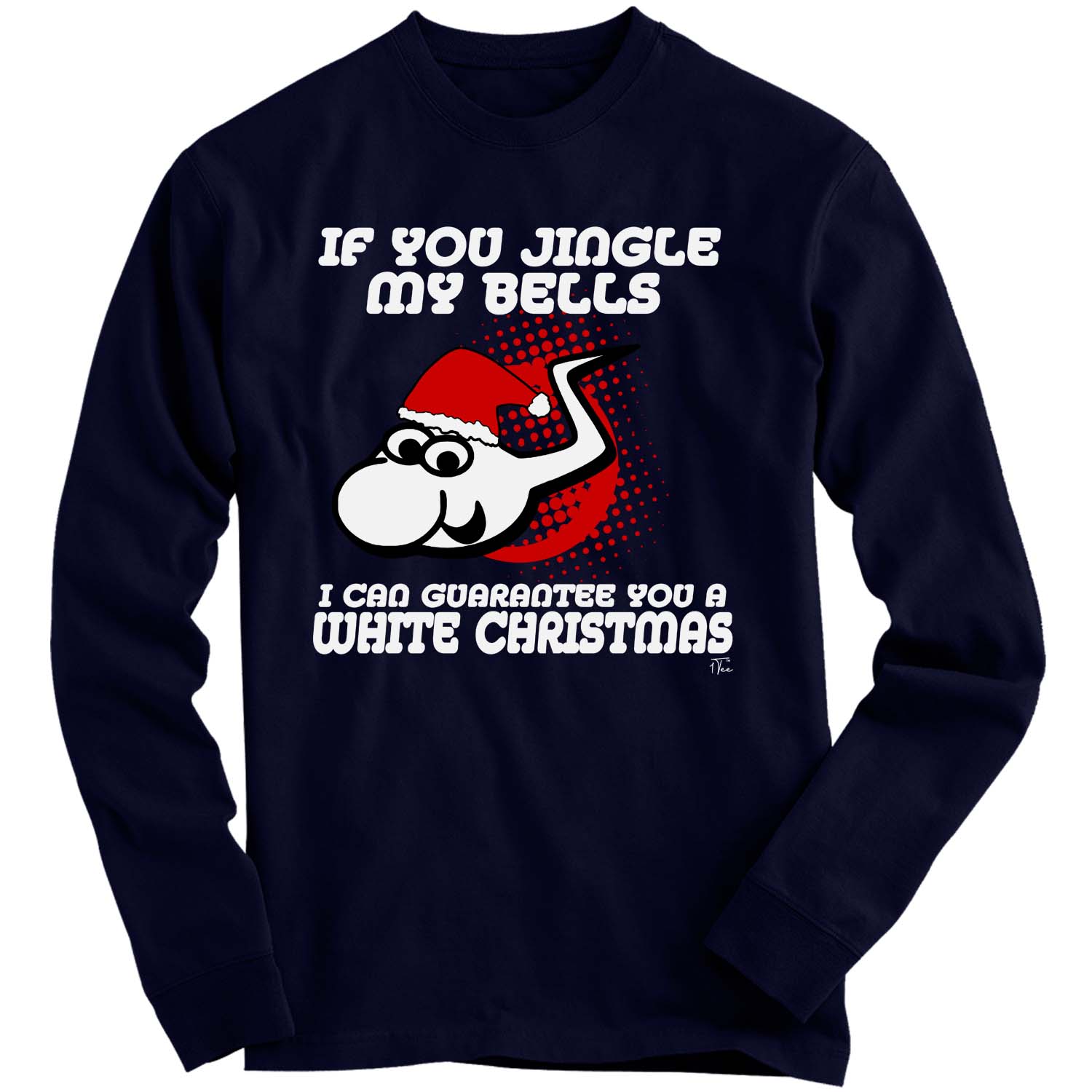 Christmas Jingle My Bells Navy Adult T-Shirt