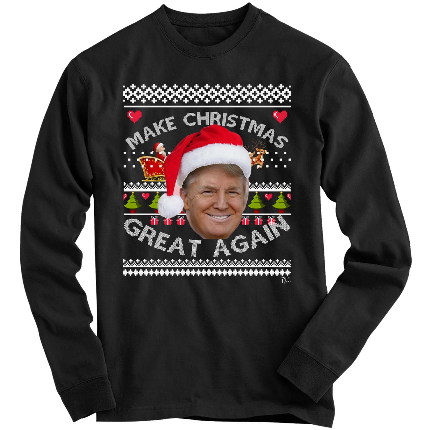 1Tee Mens Make Christmas Great Again - Donald Trump Santa Hat ...