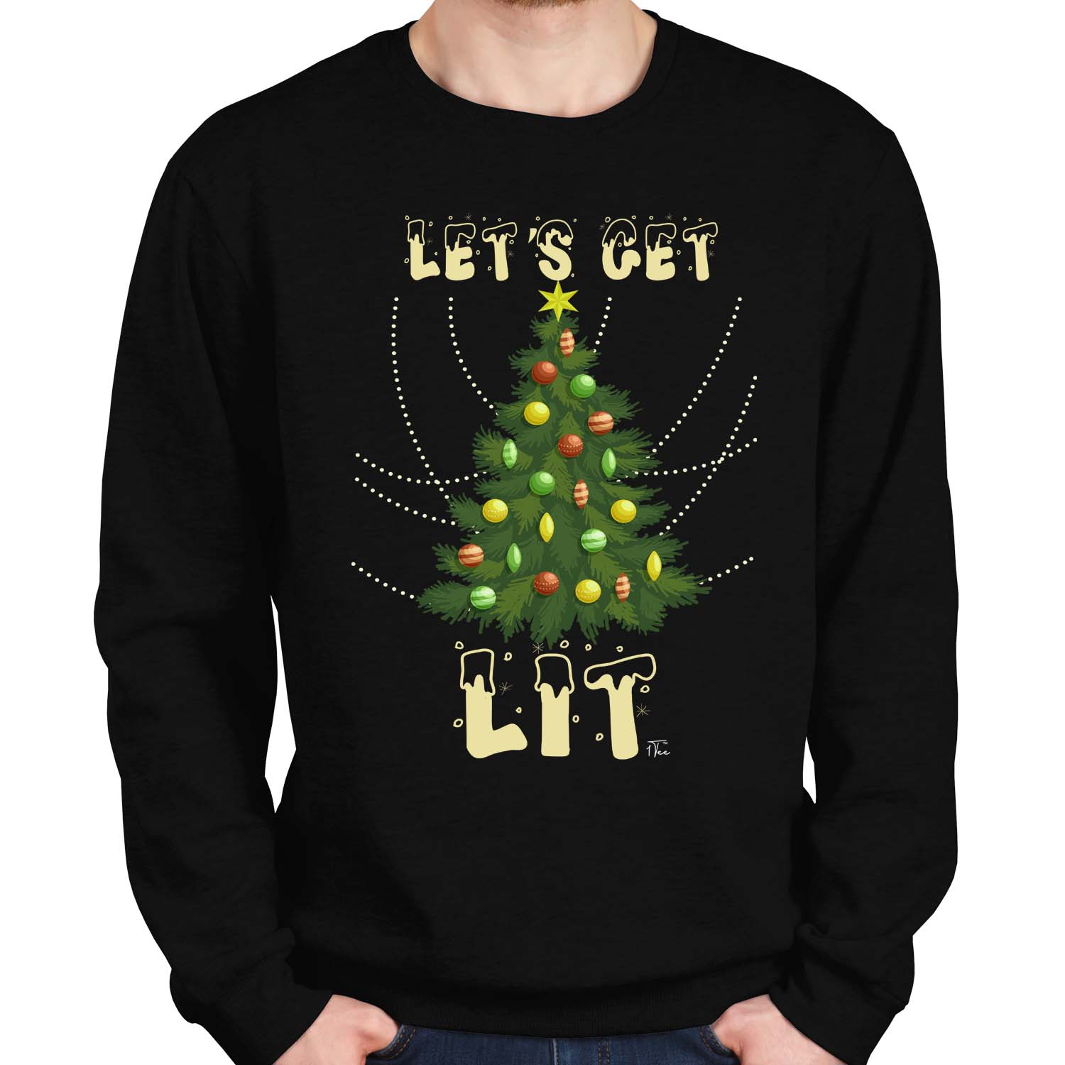 let's get lit christmas t shirt