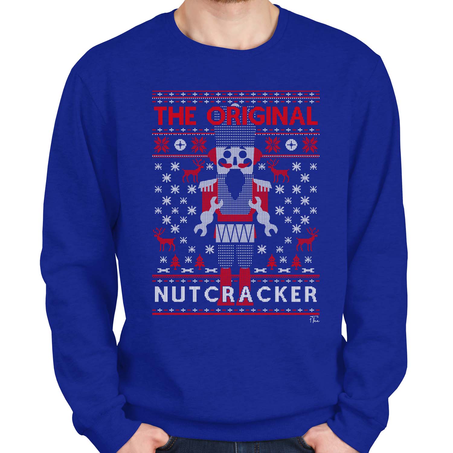 1Tee Herren The Original Nutcraker Toy Soldier Sweatshirt Pullover - Bild 9 von 11
